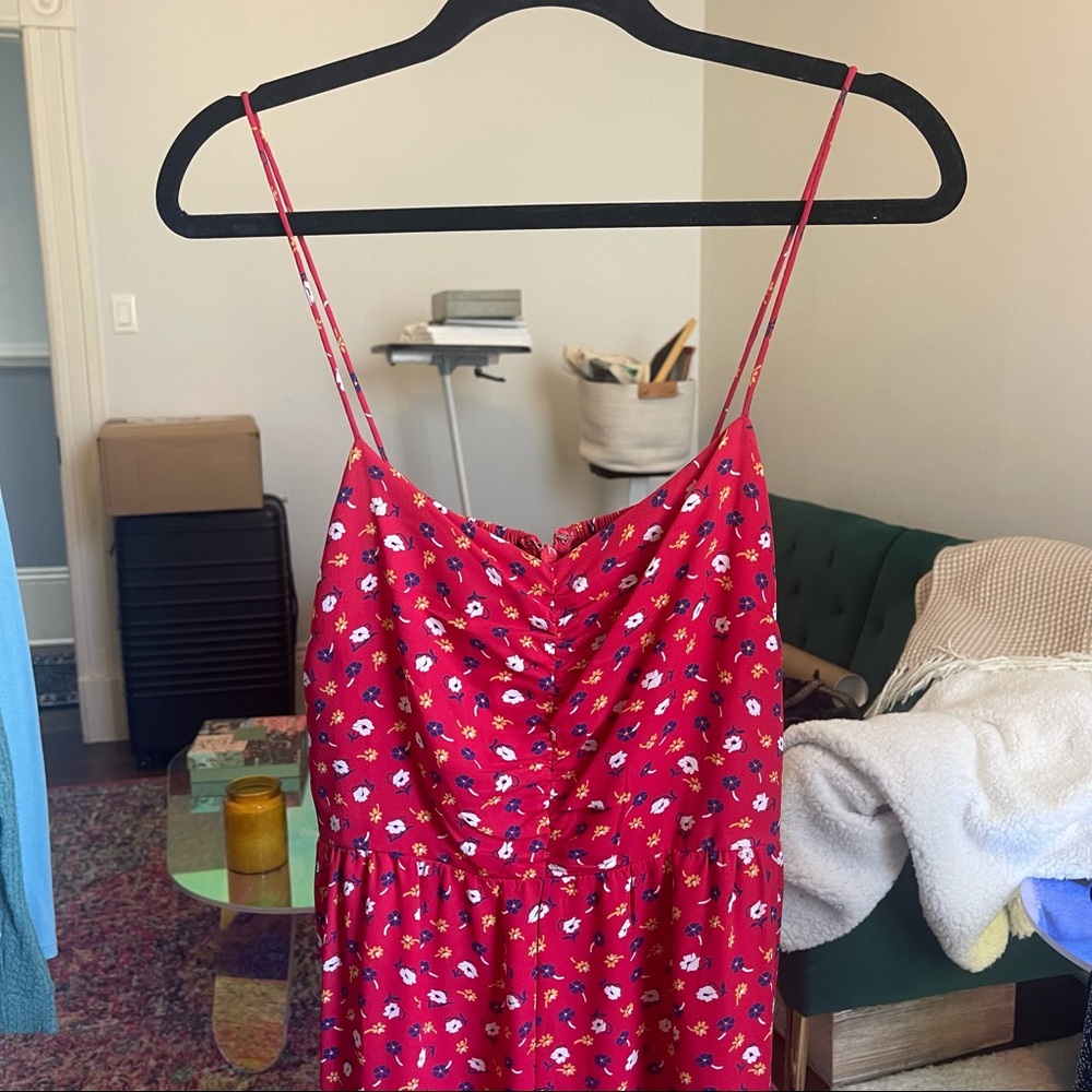 Madewell Ruched Wide Leg Jumpsuit 12T - Picture 3 of 6